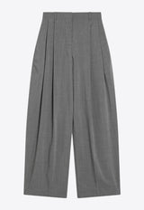 Jacquemus Pleated Wool Pants Gray 25HPAW00615AW00653/R_JACQM-950