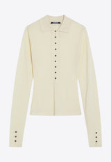 Jacquemus Ribbed Knit Polo Sweater Butter 25HPOW00806AK00145/R_JACQM-205