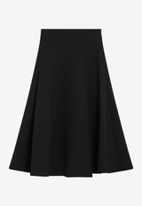 Jacquemus Flared Midi Wool Skirt Black 25HSKW00635AW00632/R_JACQM-990