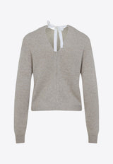 كارديغان محبوك من الكشمير