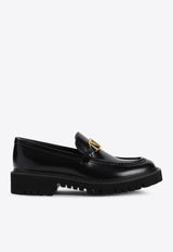 VLogo Signature Leather Loafers