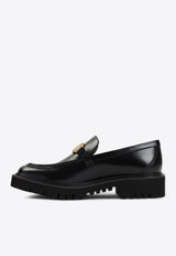 VLogo Signature Leather Loafers