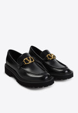 VLogo Signature Leather Loafers