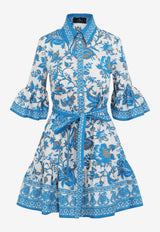 Printed Mini Shirt Dress