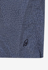 Micro Fish-Pattern Swim Shorts