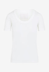 Scoop-Neck Ribbed T-shirt