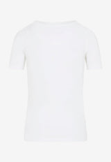 Scoop-Neck Ribbed T-shirt