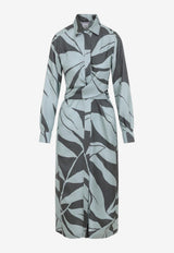Robinia Printed Silk Shirt Dress