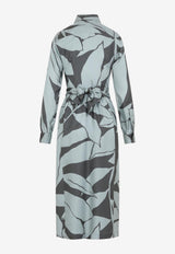 Robinia Printed Silk Shirt Dress