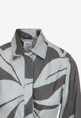 Robinia Printed Silk Shirt Dress