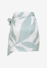 Strano Printed Silk Mini Skirt