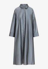 Anna Satin Midi Shirt Dress