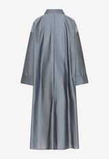Anna Satin Midi Shirt Dress