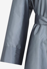 Anna Satin Midi Shirt Dress