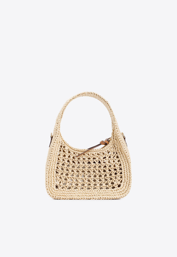 Logo Knitted Top Handle Bag