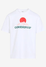 Mountains Print Short-Sleeved T-shirt