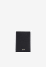 Logo Stamp Passport Holder in Calf Leather