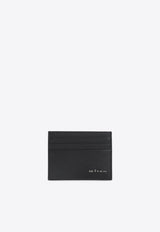 Logo-Plaque Calf Leather Cardholder