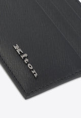 Logo-Plaque Calf Leather Cardholder
