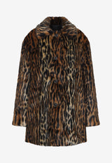 Animal Print Faux-Fur Coat