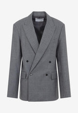 Newark Pinstripe Double-Breasted Blazer