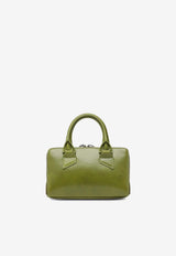 The Attico Mini Friday Leather Top Handle Bag Olive 260WAH00002LBT110A/S_ATTIC-124