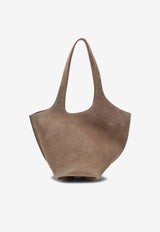 The Attico Medium La Scoop Suede Tote Bag Brown 260WAH00062LBT007A/S_ATTIC-039