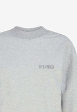 The Attico Logo Embroidered Mini Ruched Dress Gray 260WCA0039JJF006AA/S_ATTIC-183