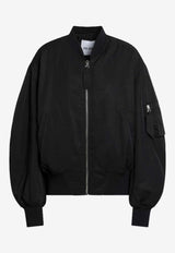 The Attico Zip-Up Bomber Jacket Black 260WCB0007PLL001AA/S_ATTIC-100