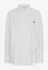 The Attico Oversized Asymmetric Shirt White 260WCH0000CCC052AA/S_ATTIC-870
