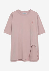 The Attico Shaped-Hem Logo T-shirt Pink 260WCT0035JJJ025PC/S_ATTIC-093