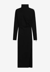 The Attico Turtleneck Midi Dress Black 260WCW00263RYY002A/S_ATTIC-100