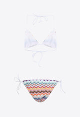 Zigzag-Pattern Bikini Set