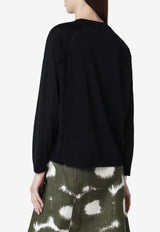 Roberto Collina Wool Crewneck Sweater Black 261FXA03001WO/S_ROBER-09