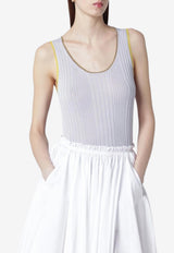 Roberto Collina Ribbed Knit Tank Top Lilac 261FXA28014VI/S_ROBER-33
