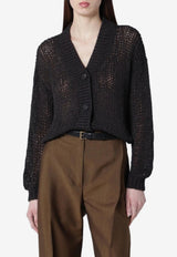 Roberto Collina Buttoned V-neck Cardigan Brown 261FXA41010CO/S_ROBER-08