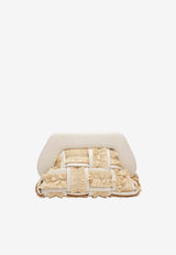 Themoirè Small Tia Raffia Clutch Bag Beige 261WTMBM0OIRA/S_THEMO-0108B