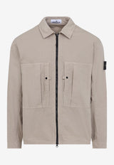 Logo Patch Zip-Up Overshirt