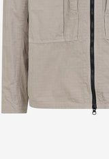 Logo Patch Zip-Up Overshirt