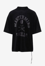 Velour Skull-Print T-shirt