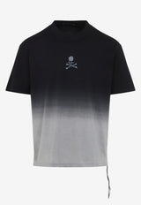 Gradient Skull Print T-shirt