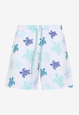 Moorea Turtles Print Swim Shorts