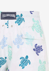 Moorea Turtles Print Swim Shorts