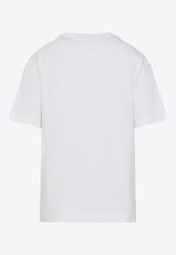 تي شيرت برقعة شعار ورقبة دائرية