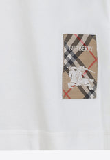 تي شيرت برقعة شعار ورقبة دائرية