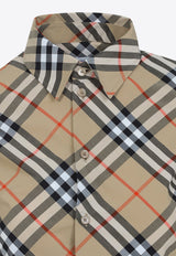 Long-Sleeved Checked Shirt