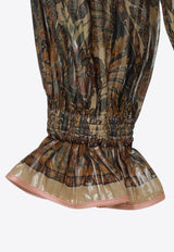 Voyage Imaginaire Print Silk Pants