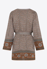 Knitted Jacquard-Pattern Cardigan