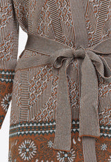 Knitted Jacquard-Pattern Cardigan