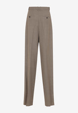Pleated Tailored Pants in Wool